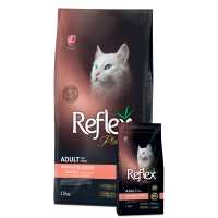 Корм сухой для взрослых кошек Reflex Plus Anti-Hairball с лососем