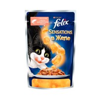 Влажный корм для кошек Felix Sensations, 85 г, лосось и треска