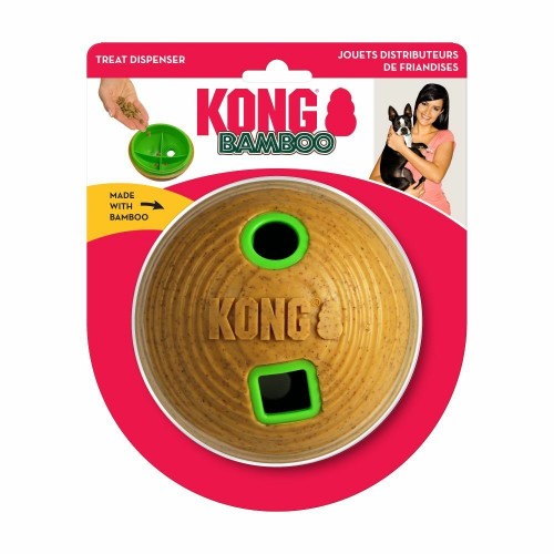 Игрушка для собак среднего размера Kong Bamboo Treat Dispenser Ball 