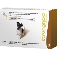 Стронгхолд капли от блох, клещей и гельминтов для собак, 5,1-10 кг, 12% 0,5 мл